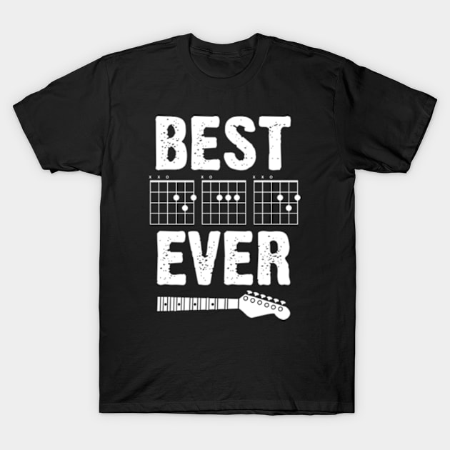 Best Dad Ever Guitar Chords T-Shirt by deadright